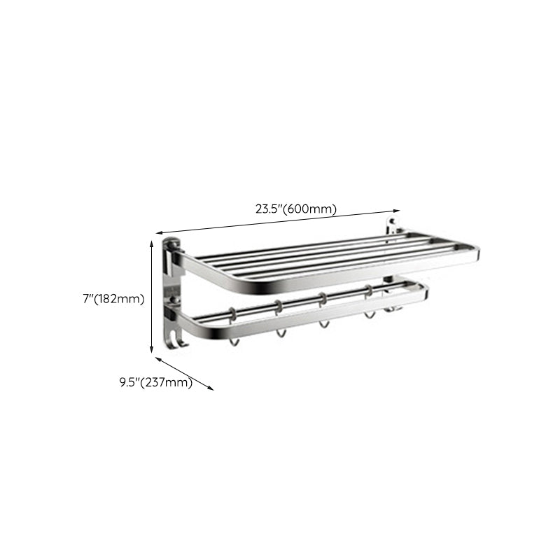 Luxury Chrome Bathroom Accessory Set with Towel Rack