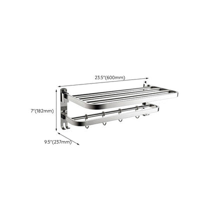 Luxury Chrome Bathroom Accessory Set with Towel Rack