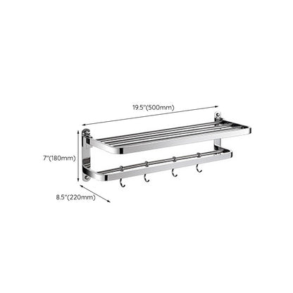 Luxury Chrome Bathroom Accessory Set with Towel Rack