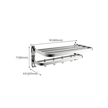 Luxury Chrome Bathroom Accessory Set with Towel Rack