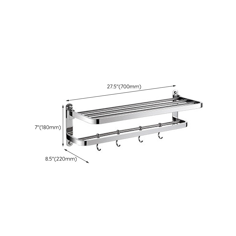 Luxury Chrome Bathroom Accessory Set with Towel Rack