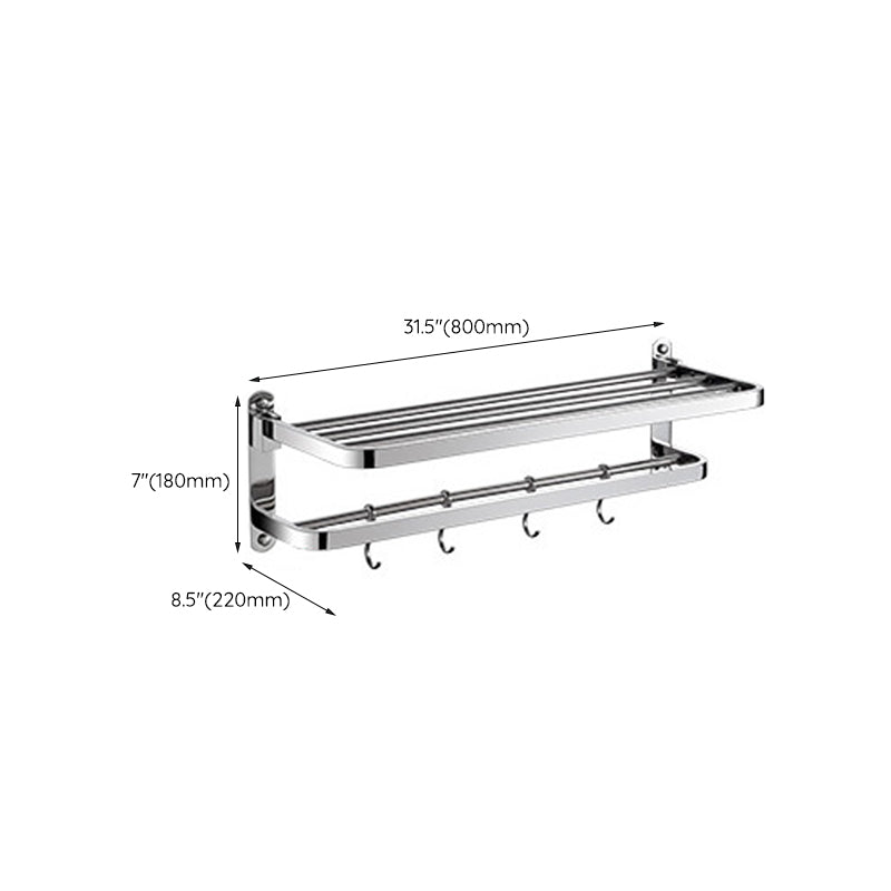 Luxury Chrome Bathroom Accessory Set with Towel Rack