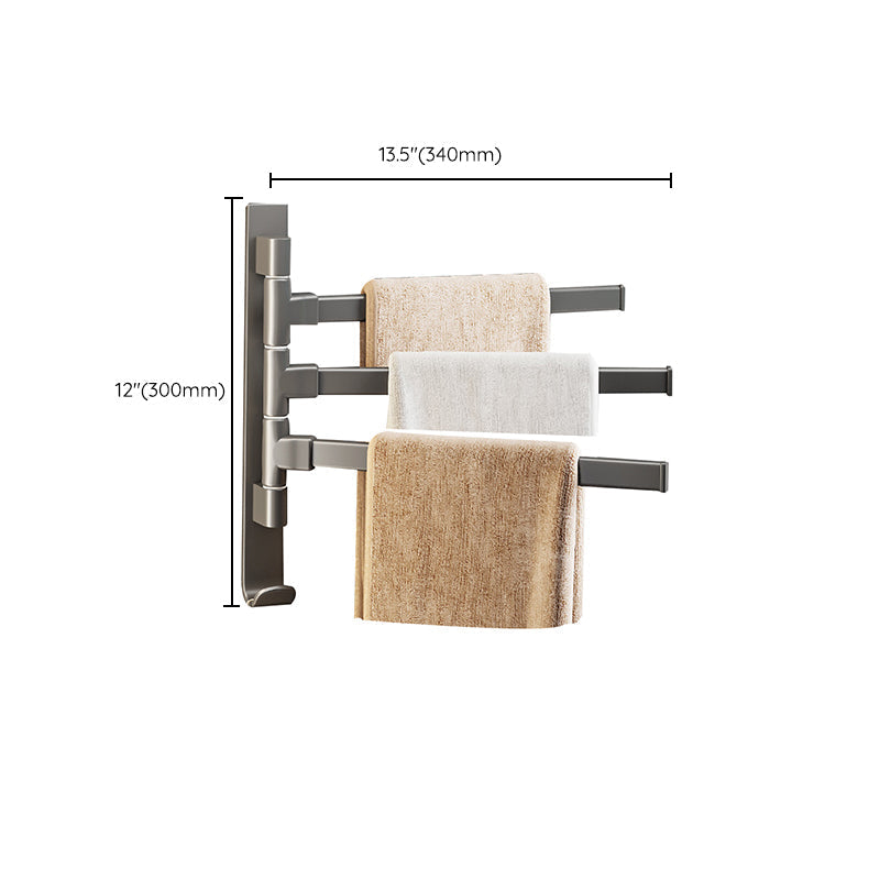 Modern Grey Bathroom Accessories Aluminium Towel Rack