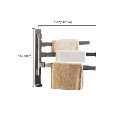 Modern Grey Bathroom Accessories Aluminium Towel Rack