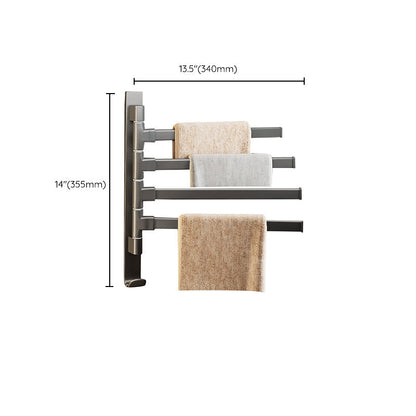 Modern Grey Bathroom Accessories Aluminium Towel Rack