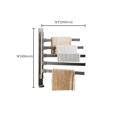 Modern Grey Bathroom Accessories Aluminium Towel Rack