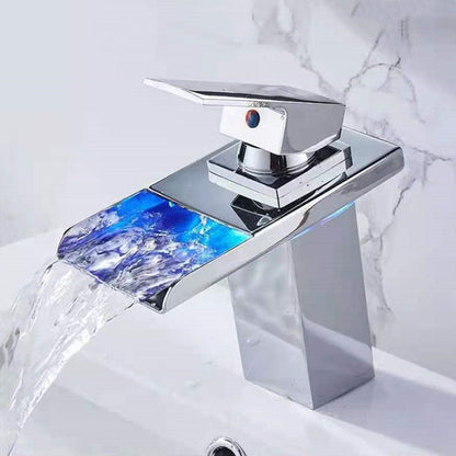 Modern LED Bathroom Sink Faucet One Hole Installation