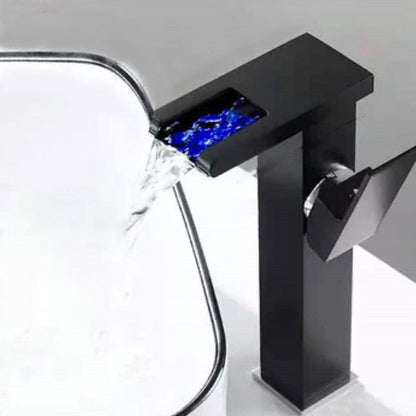 Modern LED Bathroom Sink Faucet One Hole Installation