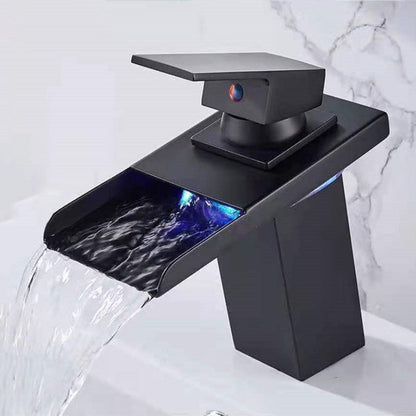 Modern LED Bathroom Sink Faucet One Hole Installation