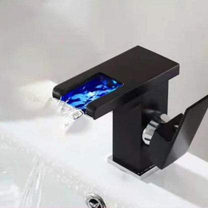 Modern LED Bathroom Sink Faucet One Hole Installation
