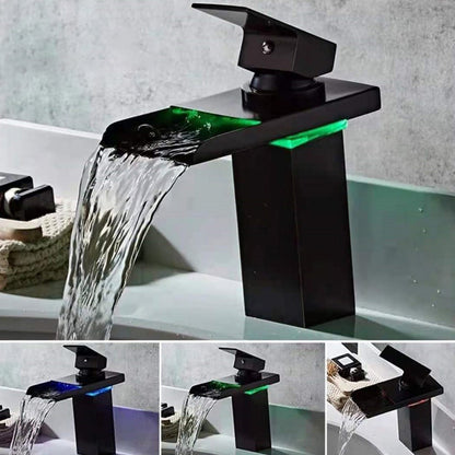 Modern LED Bathroom Sink Faucet One Hole Installation