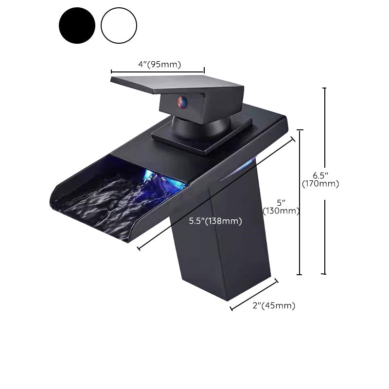 Modern LED Bathroom Sink Faucet One Hole Installation