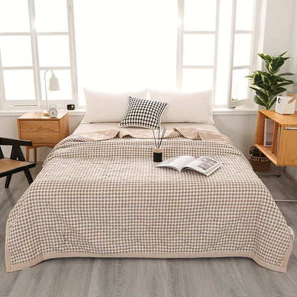 Soft Plaid Throw Blanket for Chilly Nights