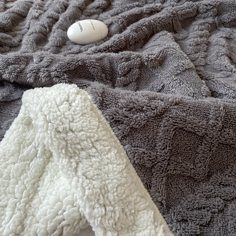 Soft Plush Reversible Fleece Throw Blanket