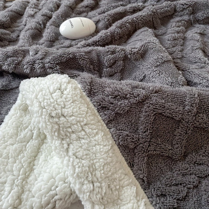 Soft Plush Reversible Fleece Throw Blanket