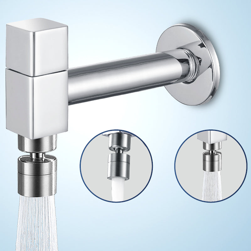 Modern Wall Mount Bathroom Faucet Solid Brass Finish