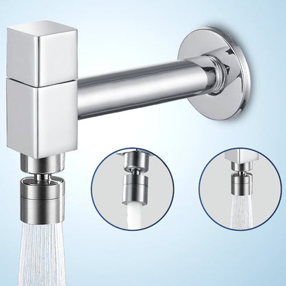 Modern Wall Mount Bathroom Faucet Solid Brass Finish