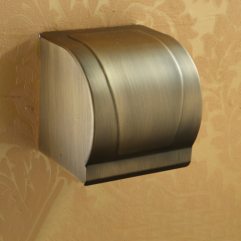 Vintage Brass Bathroom Accessory Set with Shelf and Towel Bar