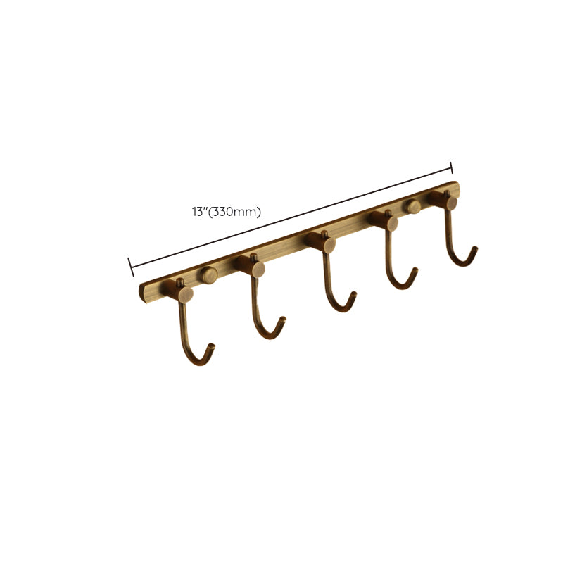 Vintage Brass Bathroom Accessory Set with Shelf and Towel Bar