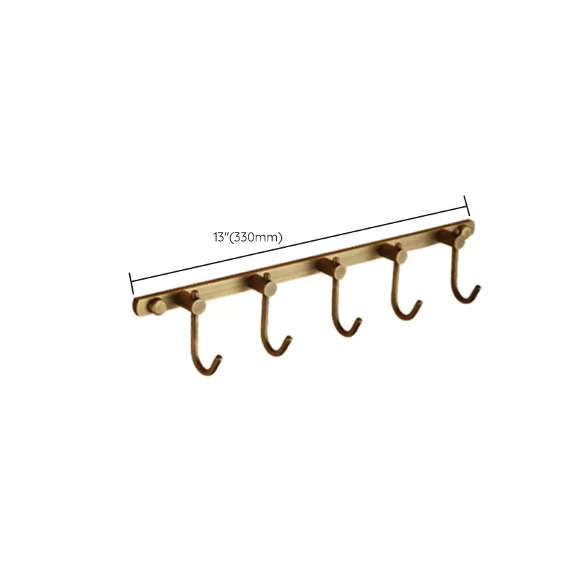 Vintage Brass Bathroom Accessory Set with Shelf and Towel Bar