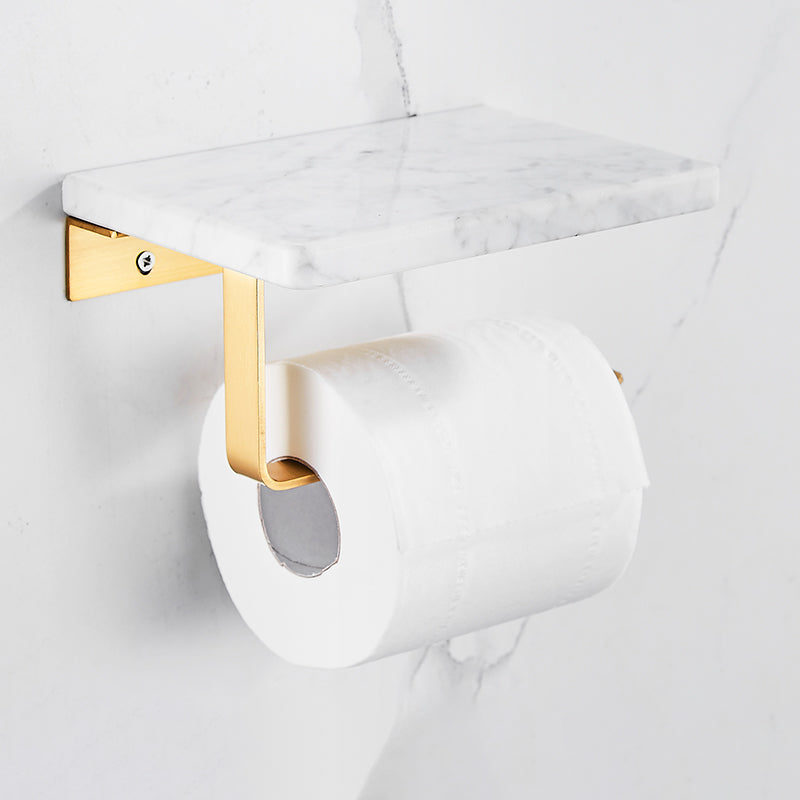 Luxury Gold Bathroom Accessory Set Marble & Metal