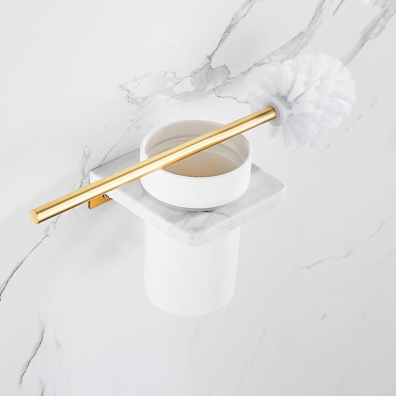 Luxury Gold Bathroom Accessory Set Marble & Metal