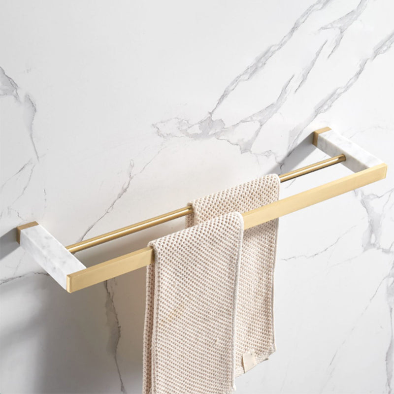 Luxury Gold Bathroom Accessory Set Marble & Metal