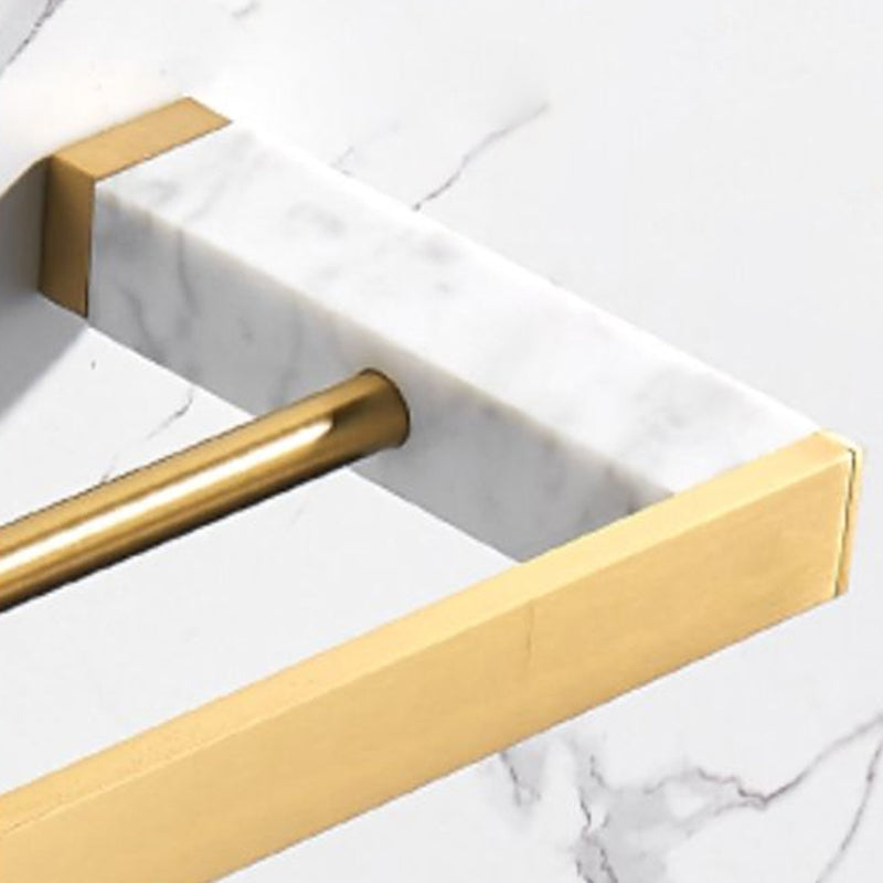 Luxury Gold Bathroom Accessory Set Marble & Metal