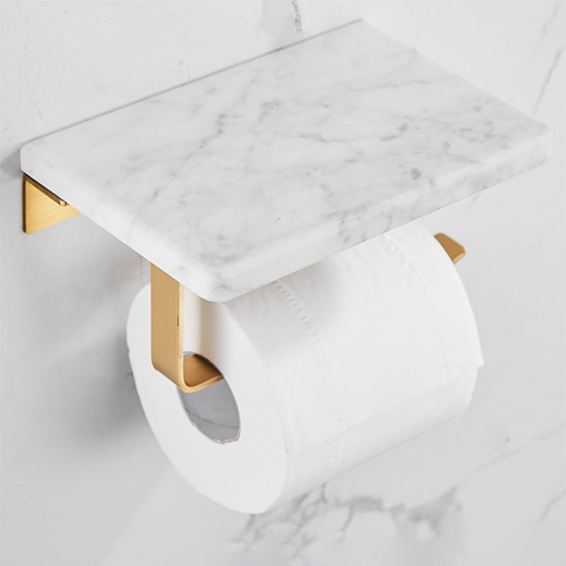 Luxury Gold Bathroom Accessory Set Marble & Metal
