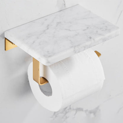 Luxury Gold Bathroom Accessory Set Marble & Metal