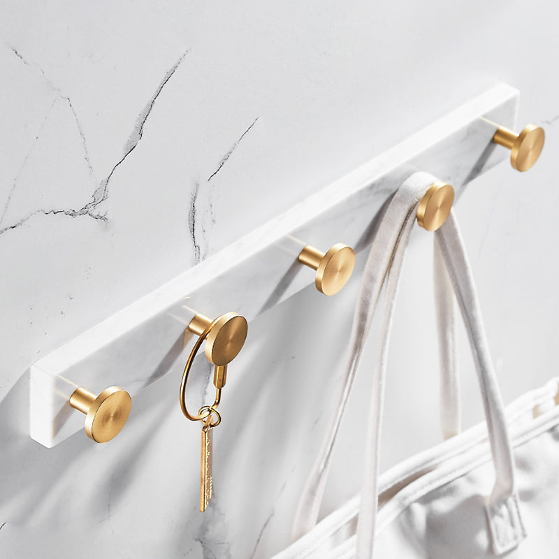 Luxury Gold Bathroom Accessory Set Marble & Metal