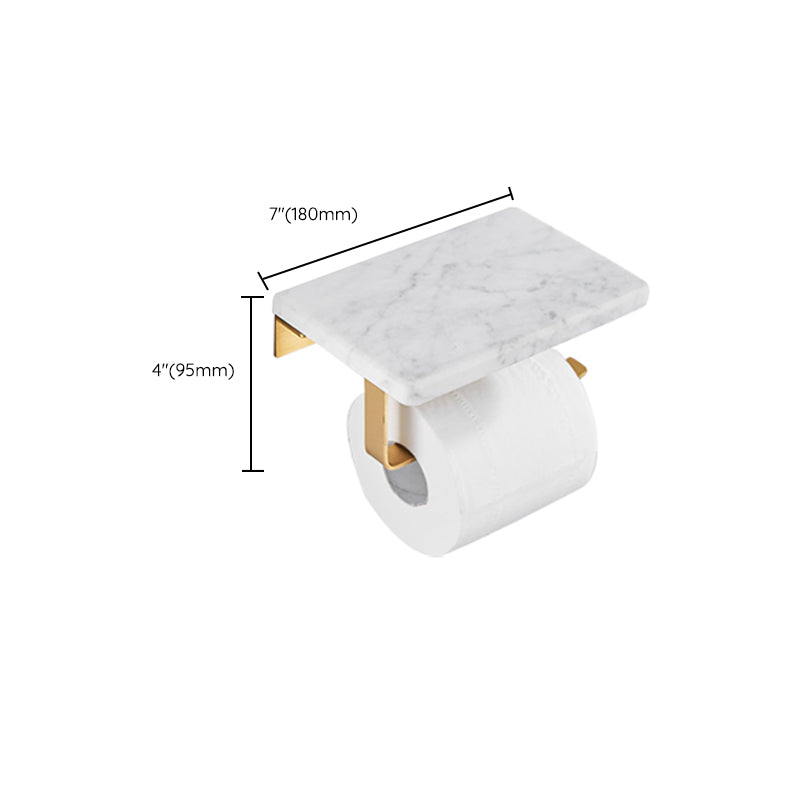 Luxury Gold Bathroom Accessory Set Marble & Metal