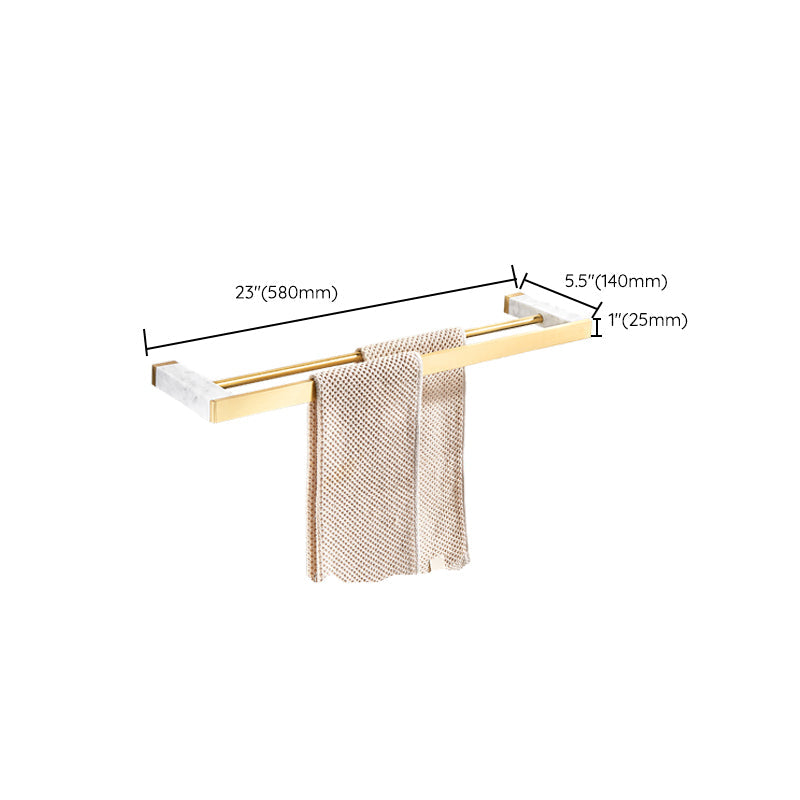 Luxury Gold Bathroom Accessory Set Marble & Metal