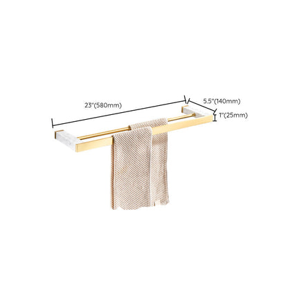Luxury Gold Bathroom Accessory Set Marble & Metal