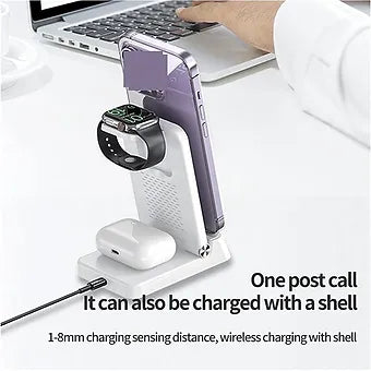 Portable 4-in-1 Phone Holder with Wireless Charger