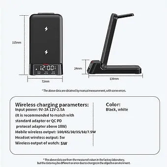 Portable 4-in-1 Phone Holder with Wireless Charger