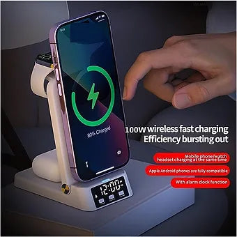 Portable 4-in-1 Phone Holder with Wireless Charger