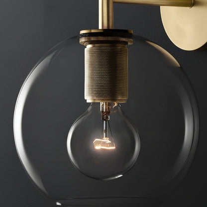 Contemporary Gold Glass LED Wall Light