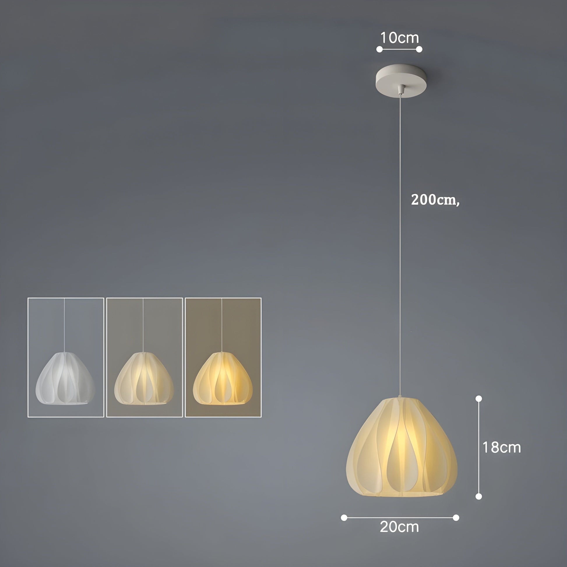 Beautiful 3D Printed Floral Pendant Lamp - Cofik