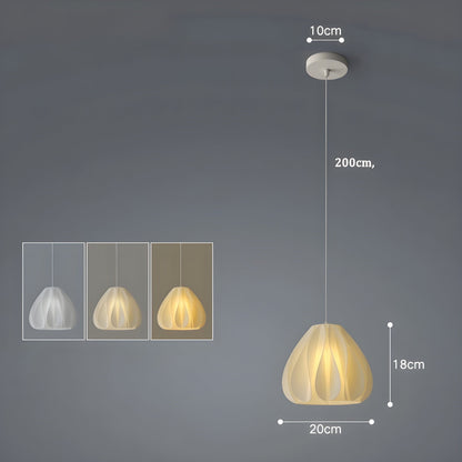 Beautiful 3D Printed Floral Pendant Lamp - Cofik