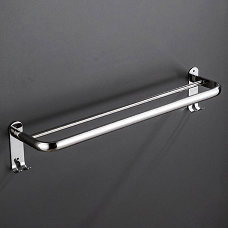 Contemporary Chrome Towel Rack Bathroom Storage Shelf Set
