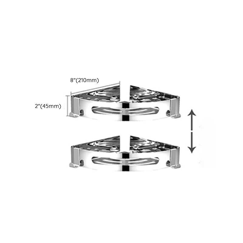 Contemporary Chrome Towel Rack Bathroom Storage Shelf Set