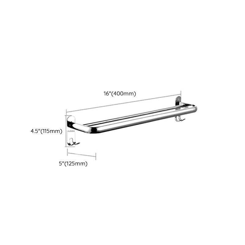 Contemporary Chrome Towel Rack Bathroom Storage Shelf Set