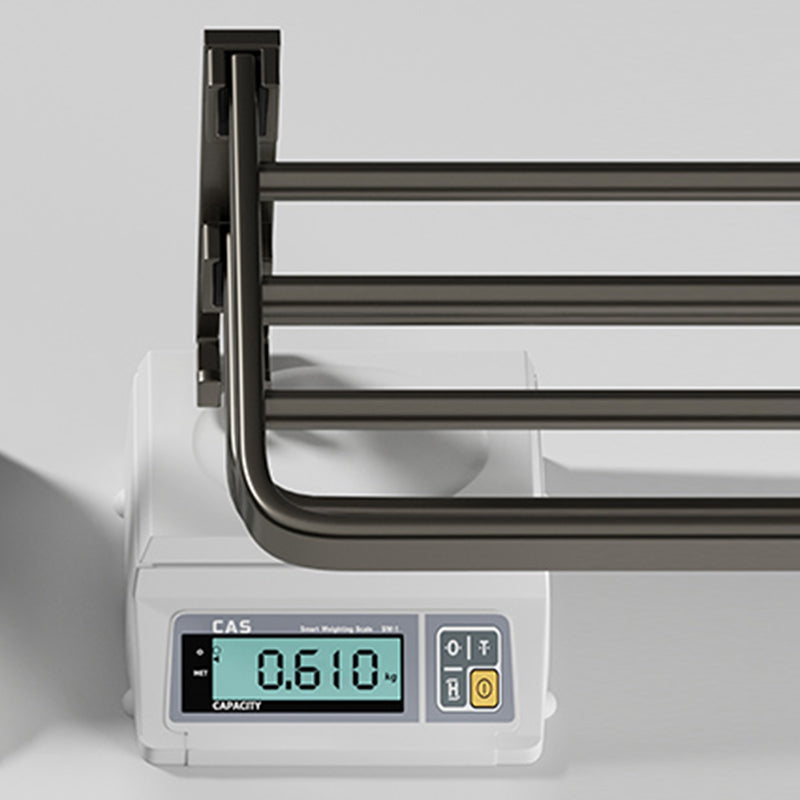 Contemporary Chrome Bathroom Storage Towel Rack Set