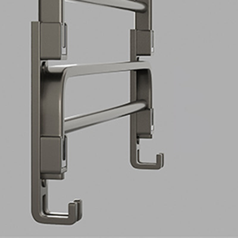 Contemporary Chrome Bathroom Storage Towel Rack Set