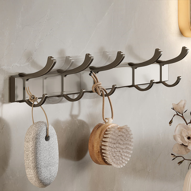 Contemporary Chrome Bathroom Storage Towel Rack Set