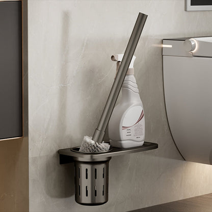 Contemporary Chrome Bathroom Storage Towel Rack Set