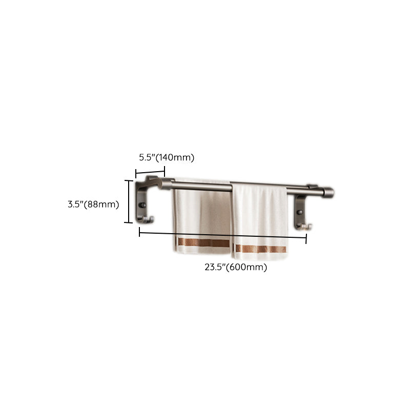 Contemporary Chrome Bathroom Storage Towel Rack Set