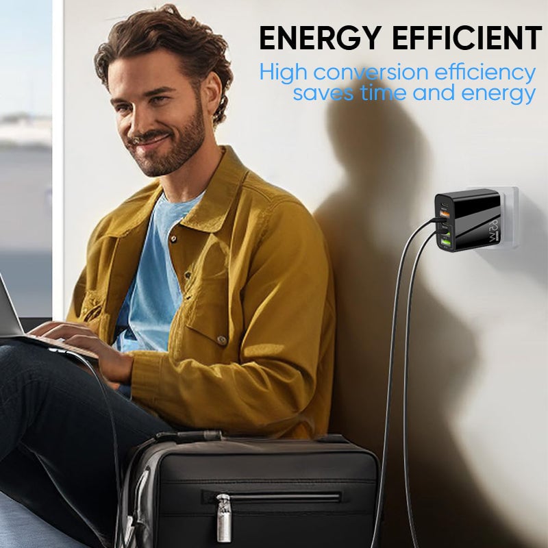 Compact 6 Port Fast USB Charger Adapter