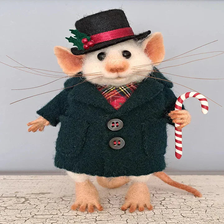 Unique Felt Mice Holiday Ornament